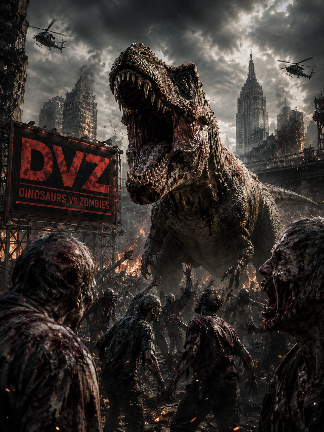 Dinosaurs Vs Zombies hero artwork
